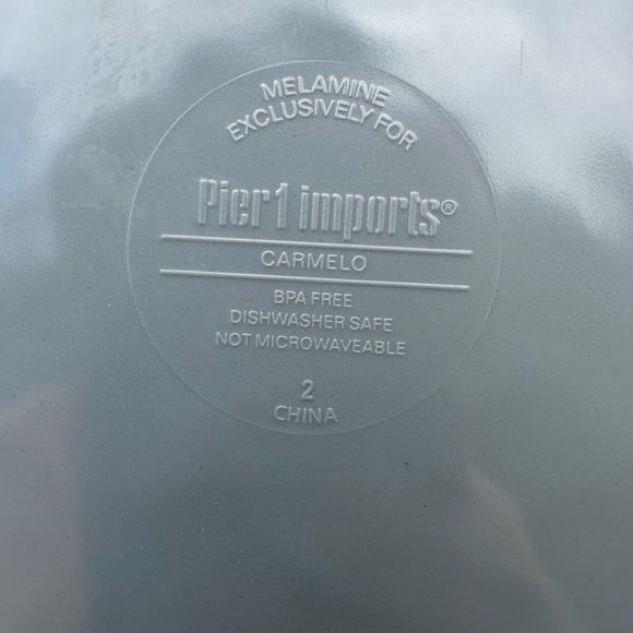 Pier 1 Imports Melamine Carmelo  Gray Crackle 8 1/2” Salad Luncheon Plates 3 - Picture 5 of 5